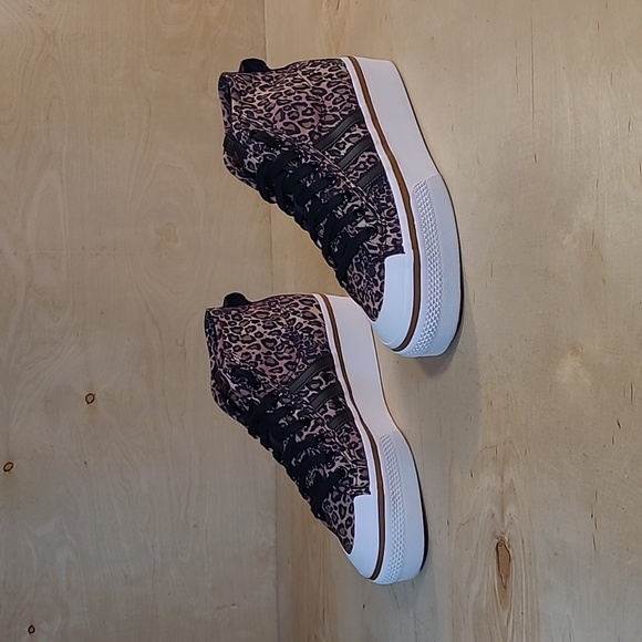 Adidas Nizza Platform Mid Leopard Print Design Shoes - Picture 4 of 10